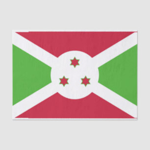 Seda Papel de tecido Patriótico com bandeira do Burundi