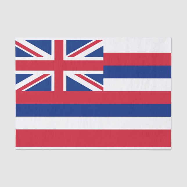 Seda Papel de tecido Patriótico com bandeira do Havaí (Frente )