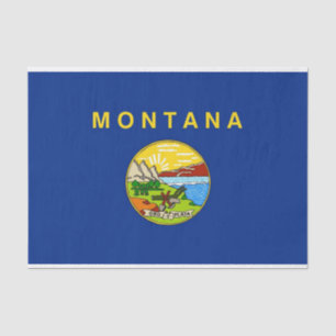 Seda Papel de tecido Patriótico com bandeira Montana,