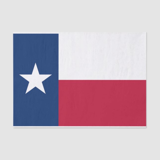 Seda Papel de tecido Patriótico com bandeira Texas, EUA (Frente )