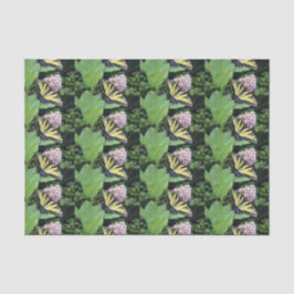 Seda Papel de Tecido Personalizado da Borboleta Amarela