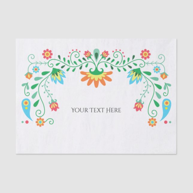 Seda Papel de Tecido Personalizado Fiesta Mexicano (Frente )