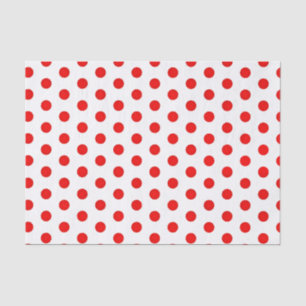 Seda Papel de Tecido Polka Red Dots Impressão