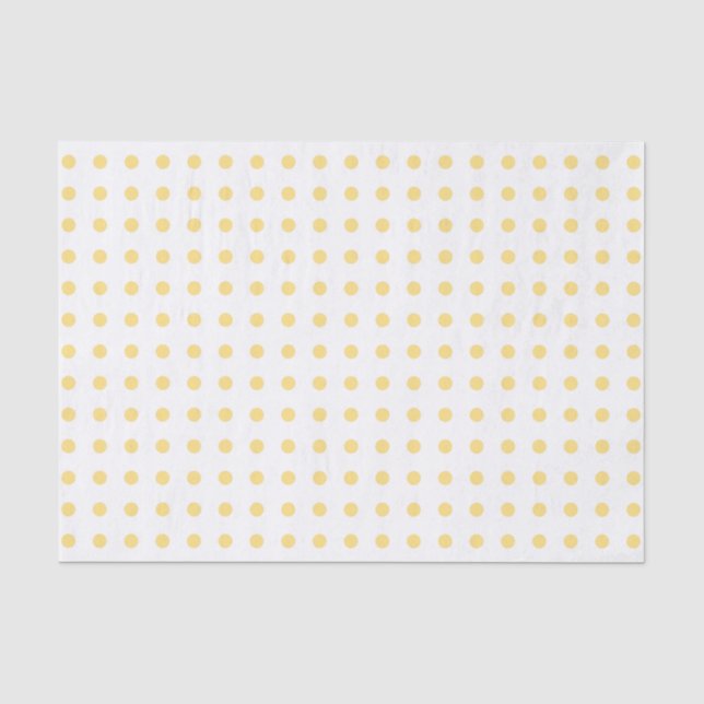 Seda Papel de Tecido Polkadots Amarelo (Frente )