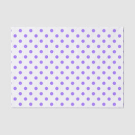 Seda Papel de Tecido Polkadots Roxo e Branco