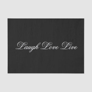 Seda Papel de Tecido Preto de Mensagem Inspiradora