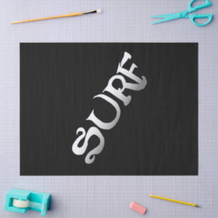 Seda Papel de tecido preto surf inclinado
