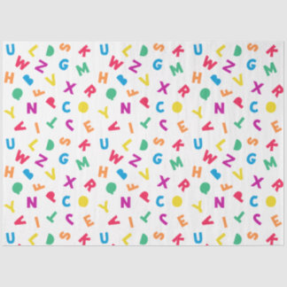 Seda Papel de Tecido Rainbow Alphabet Scramble