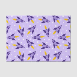 Seda Papel de Tecido Retro-Foguete Roxo