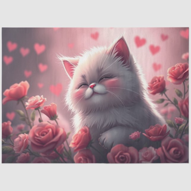 Seda Papel de Tecido Romântico Colorido (Frente )