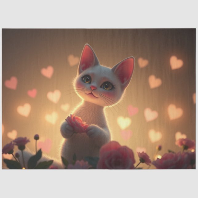 Seda Papel de Tecido Romântico Colorido (Frente )