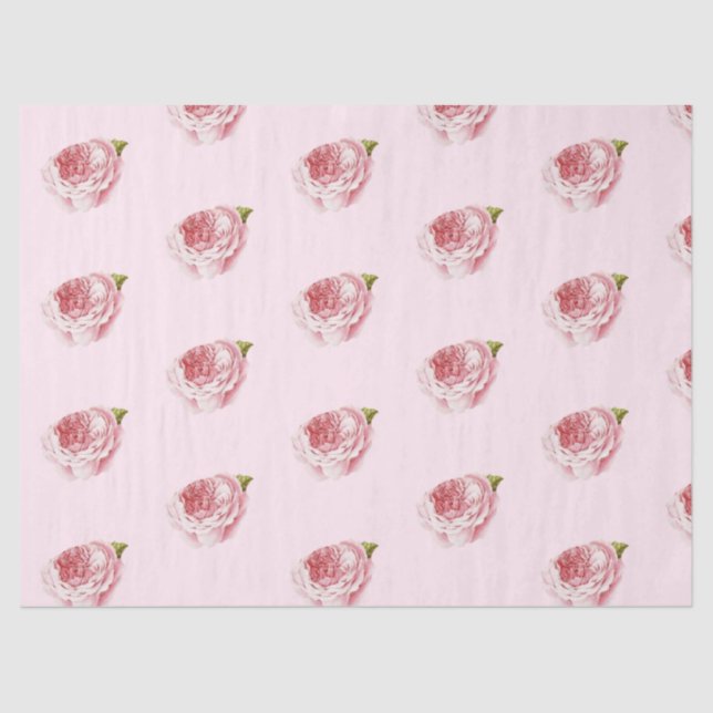 Seda Papel de Tecido Romântico Design 17 Série Rosa (Frente )
