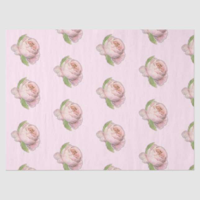 Seda Papel de Tecido Romântico Design 18 Série Rosa (Frente )