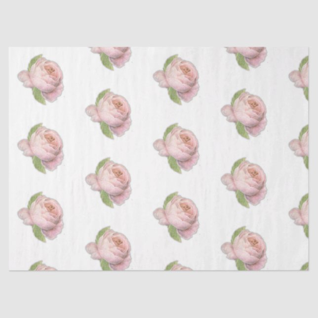 Seda Papel de Tecido Romântico Design 18 Série Rosa (Frente )