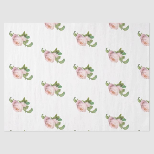 Seda Papel de Tecido Romântico Design 19 Série Rosa (Frente )