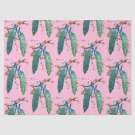 Seda Papel de Tecido Rosa Design da Série Peacock 6