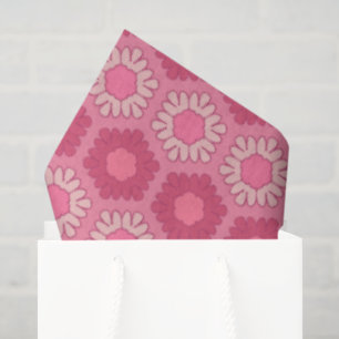 Seda Papel de Tecido Rosa Desolado Floral Western Cowbo