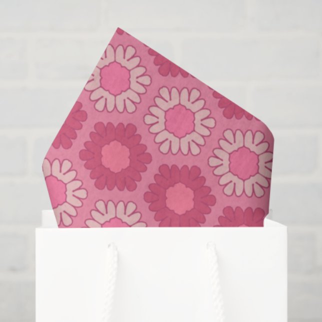 Seda Papel de Tecido Rosa Desolado Floral Western Cowbo (Sacola de presentes)