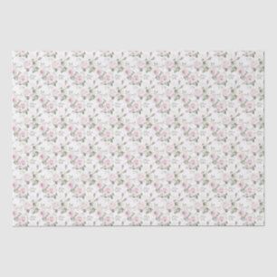 Seda Papel de Tecido Rosa e Rosas Brancas