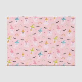 Seda Papel de Tecido Rosa Halloween