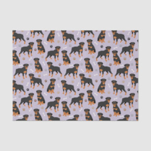 Seda Papel de Tecido Rottweiler Cachorros e Pinças