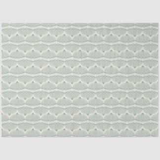 Seda Papel de Tecido Scallop de Mint e Beige