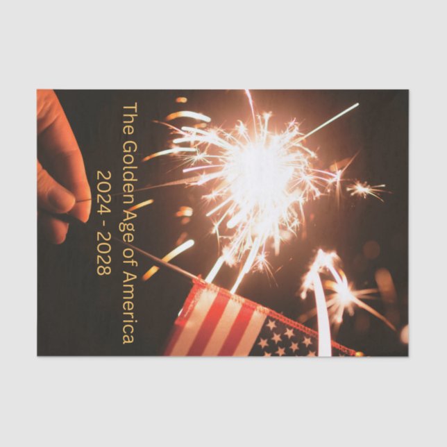 Seda Papel de Tecido sobre a Idade do ouro da América 2 (Frente )