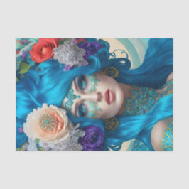 Seda Papel de Tecido Único Elegante Vitoriano