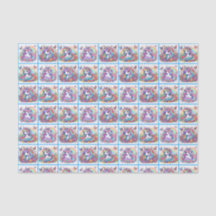 Papel de Tecido Unicórnio Brilhante