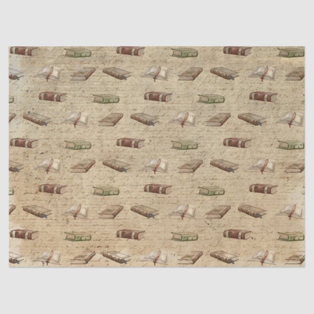 Seda Papel de Tecido Vintage Books (Frente )