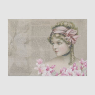 Seda Papel de Tecido Vitoriano Steampunk Lady