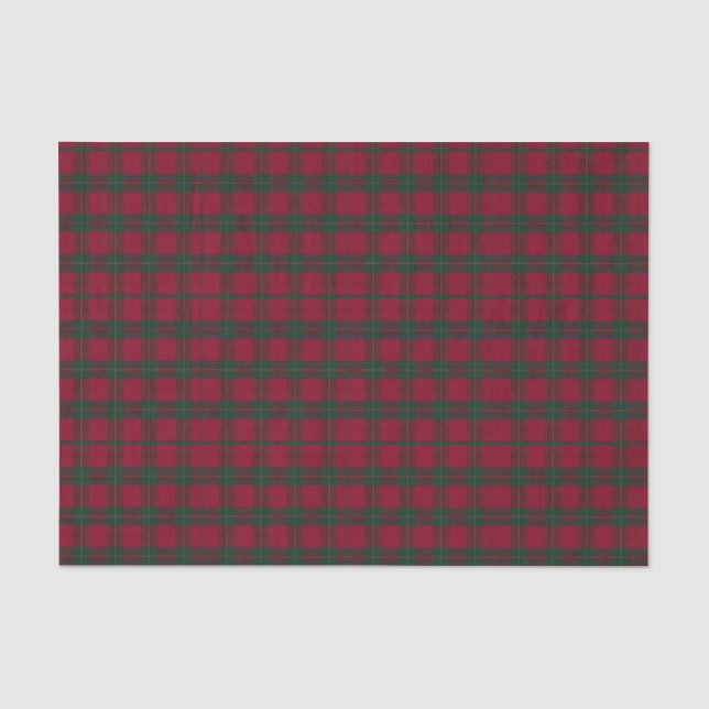 Seda Papel de Tecido Xadrez Vermelho e Verde (Frente )