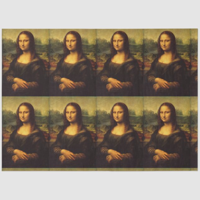 SEDA PAPEL DE TECIDOS ARTÍSTICOS DE MONA LISA LEONARDO  (Frente )