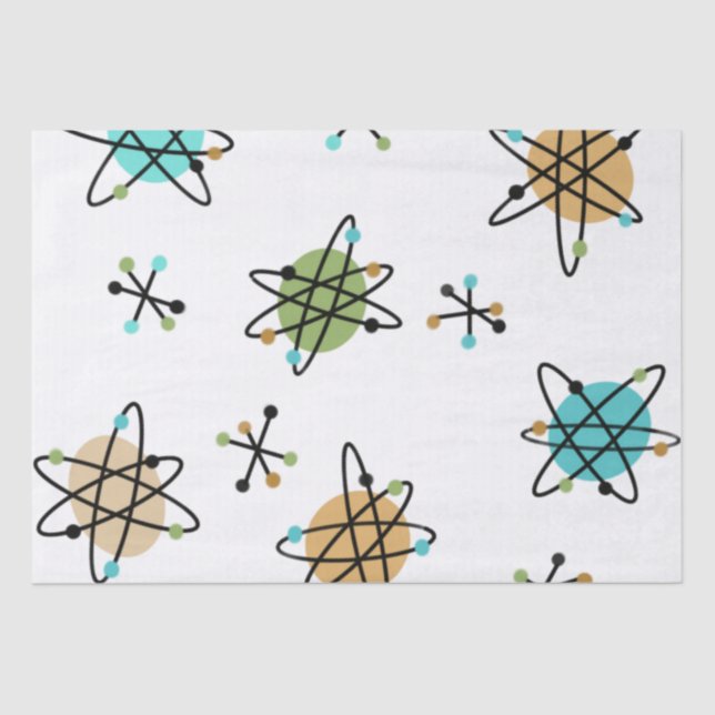 Seda Papel de Tecidos Atômicos do Século médio (Frente )