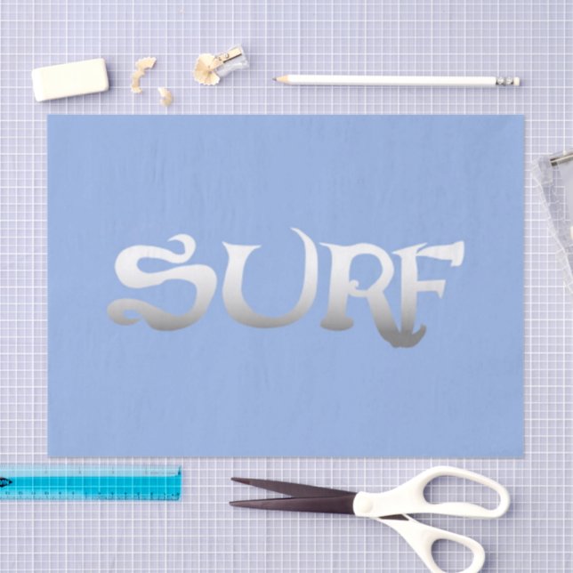 Seda Papel de tecidos azuis surf (Arte )