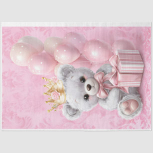 Seda Papel de tecidos cor-de-rosa para o Urso de Teddy