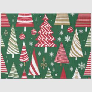 Seda papel de tecidos da árvore de natal