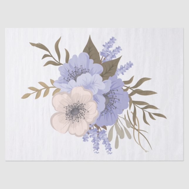 Seda Papel de tecidos das flores primaveras (Frente )