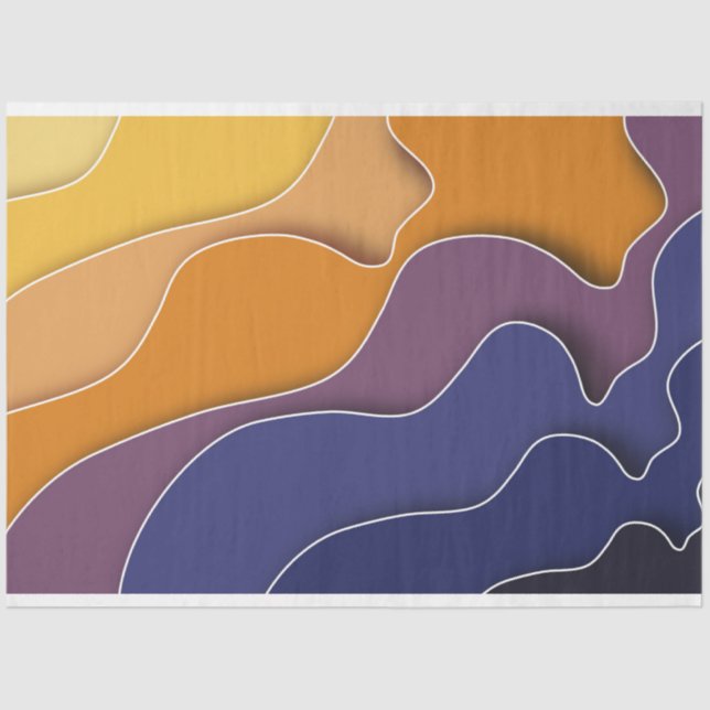 Seda papel de tecidos de abstrato outono (Frente )