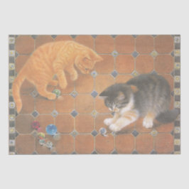 SEDA PAPEL DE TECIDOS DE AMANTES GATOS