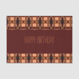 Seda Papel de tecidos de aniversário florado de laranja