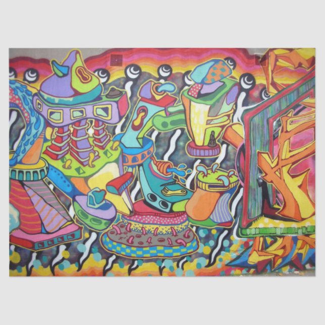 Seda papel de tecidos de arte de rua (Frente )