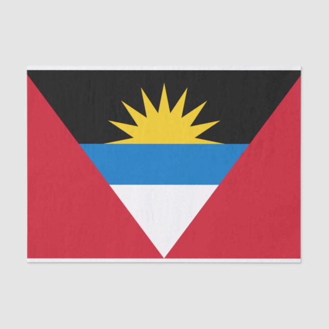 Seda papel de tecidos de bandeira de antigua e barbuda (Frente )