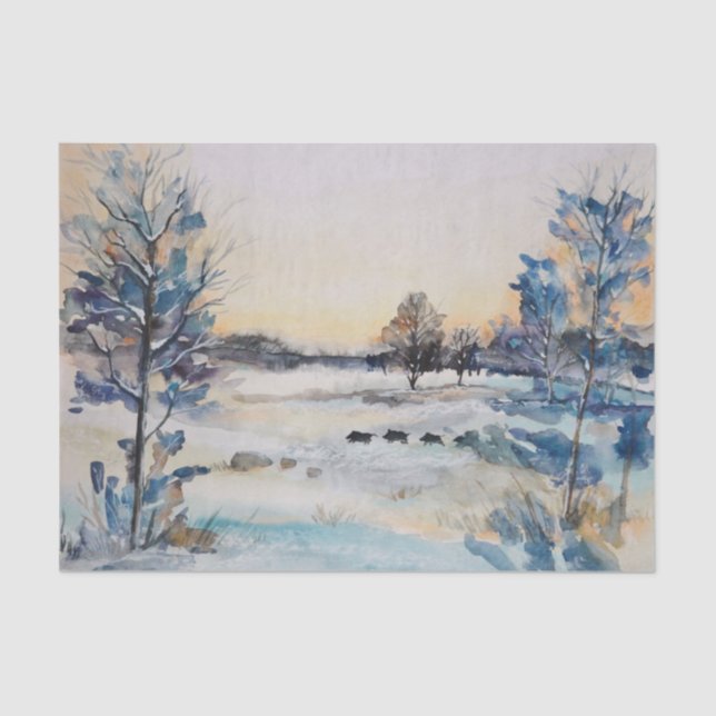 Seda Papel de tecidos de colheita mágica de Natal (Frente )