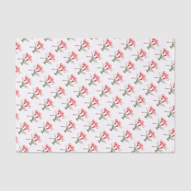 Seda papel de tecidos de cor laranja vermelha crocus aq (Frente )