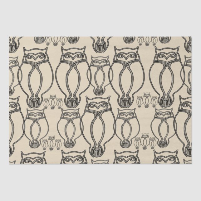 Seda Papel de tecidos de coruja (Frente )