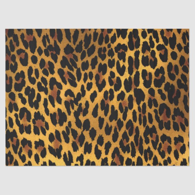 Seda PAPEL DE TECIDOS DE Leopardo (Frente )