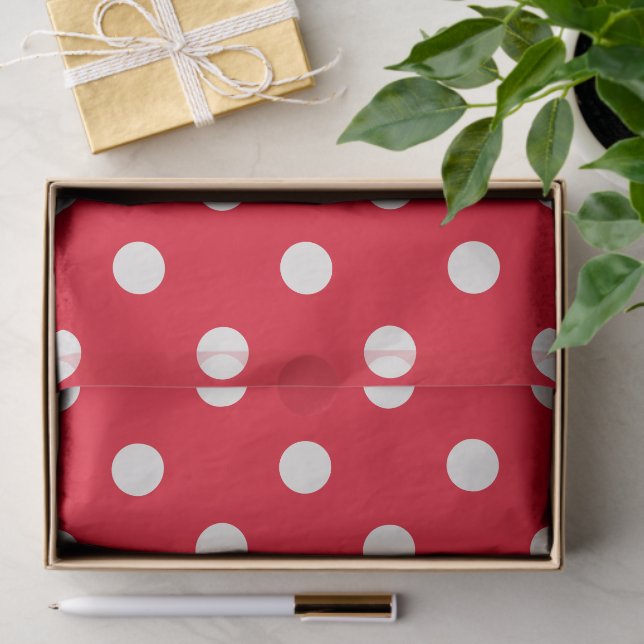 Seda Papel de tecidos de Natal das grandes Bolinhas (Presente)