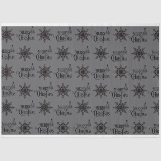 Seda Papel de tecidos de Natal Escuro e Gótico (Frente )