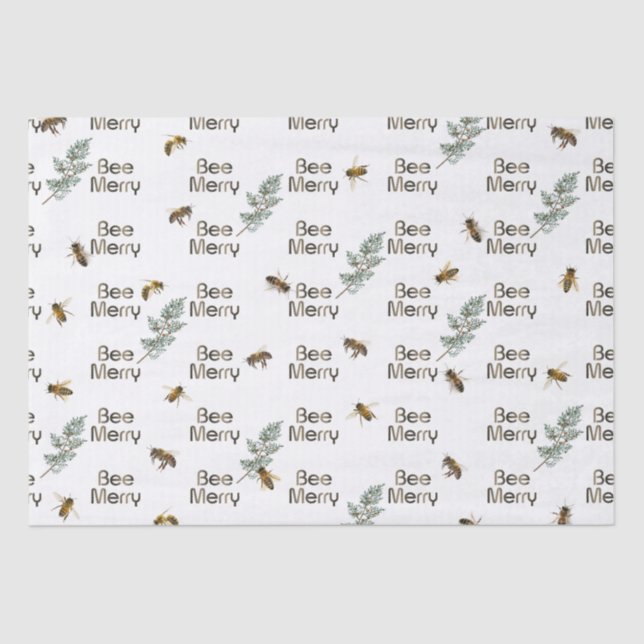 Seda Papel de tecidos de Natal Evergreen Feliz (Frente )